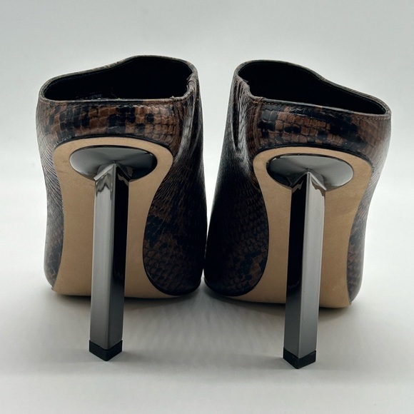Michael Kors Halle Mule Pumps | Serpent Leather Snake Print Heels | Size 7M NIB - Picture 7 of 13